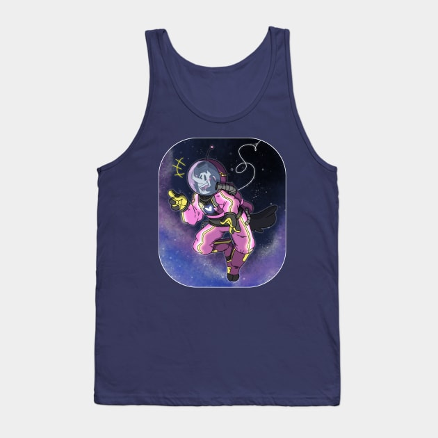 Astronaut Spamton: Pink Tank Top by KowTownArt